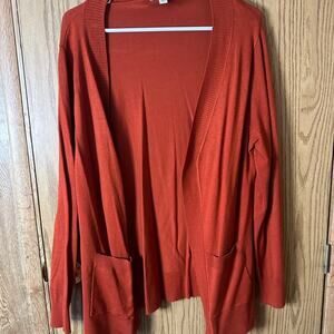 Women's Orange Cardigan Sweater *EUC